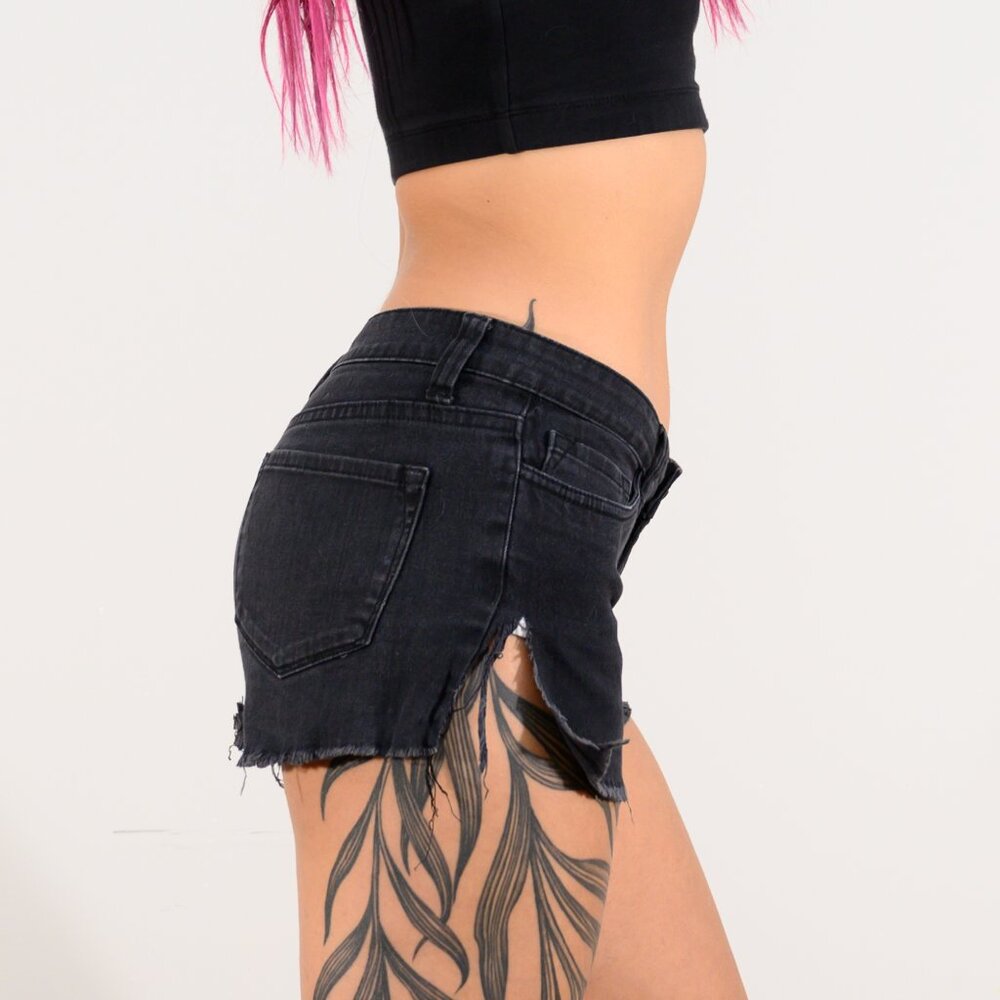 Black Low-Rise Shorts